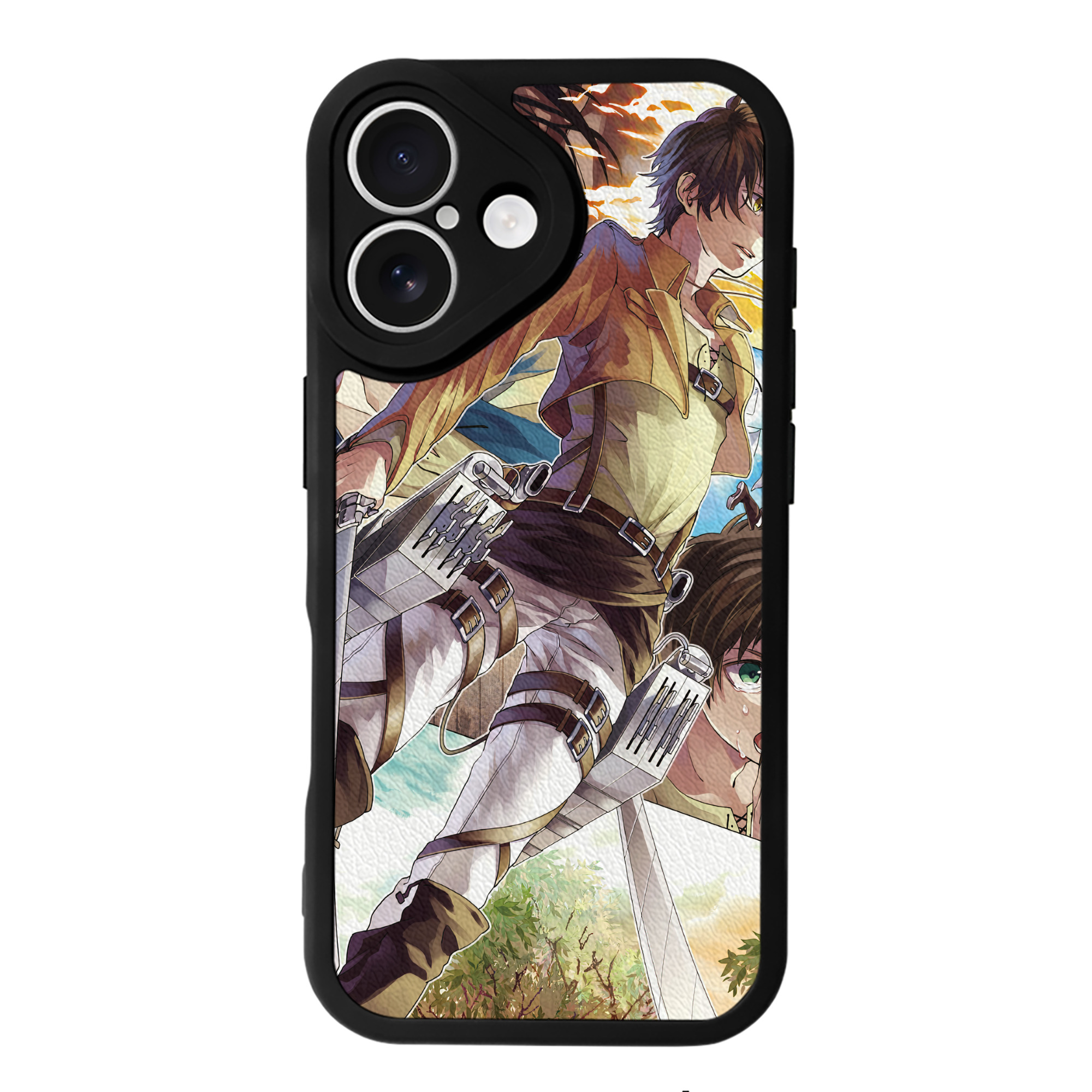 （画像用） 進撃の巨人 Attack on Titan 【iPhone 16シリーズ対応】シリコンスマホケース（レザー調） 材質：シリコン